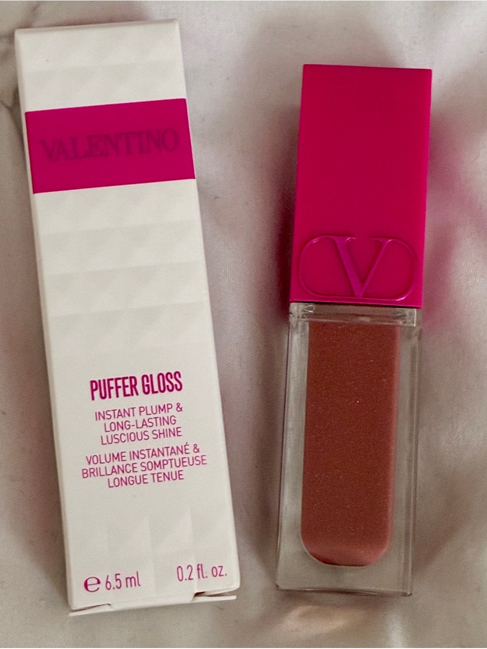 NWT Valentino Beauty Puffer Gloss Lip Plumper - 122A Warm It Up